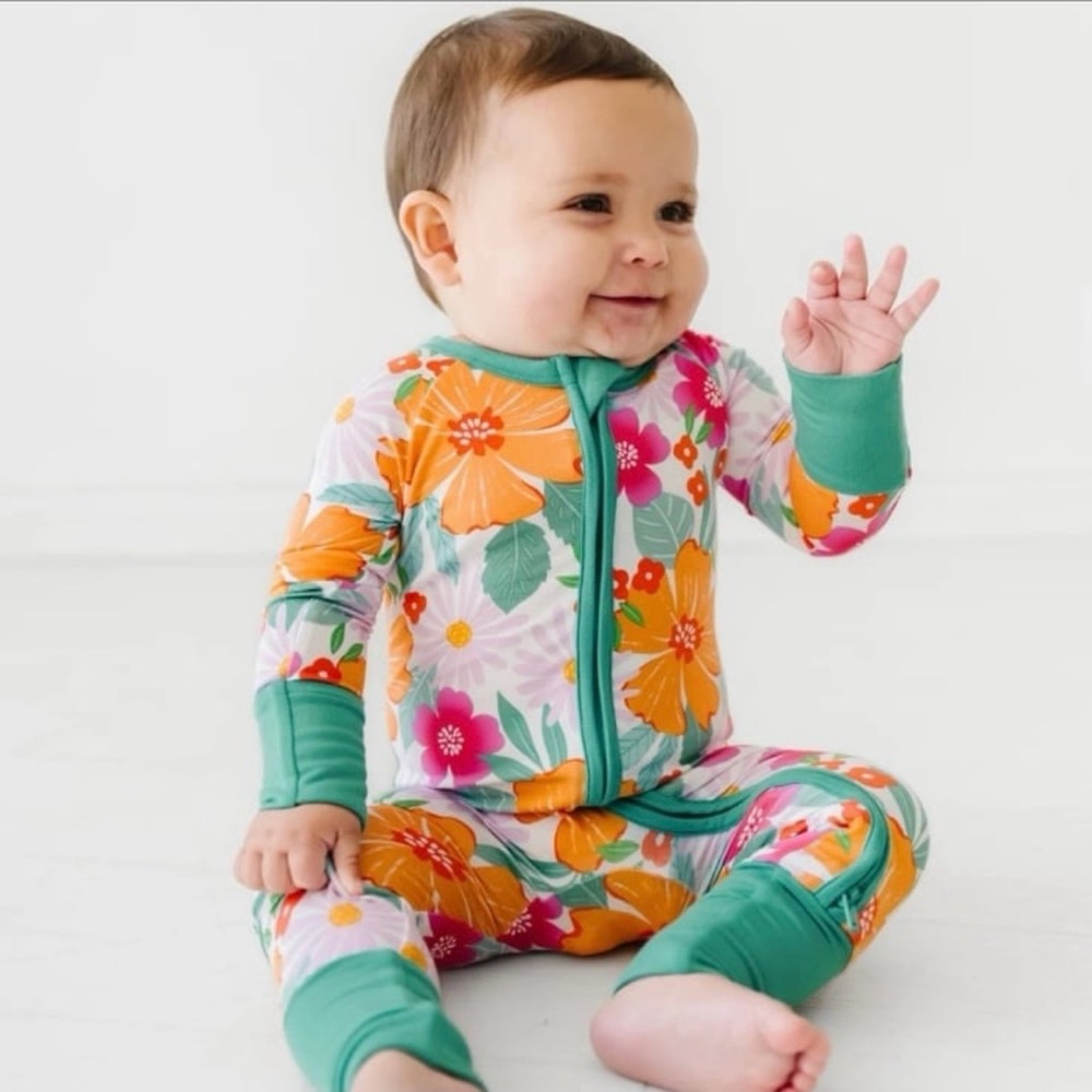 Little Sleepies Beachy Blooms Zippy 3T NWT